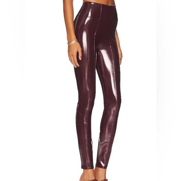 NWT Spanx Faux Leather Leggings Ruby - Picture 3 of 3
